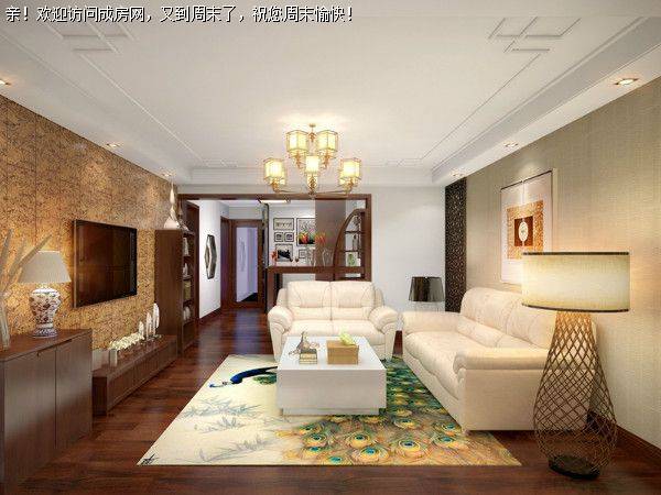 南湖国际装修中式风格案例 