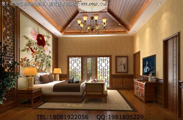 成都别墅装修复地雍湖湾中式风格案例