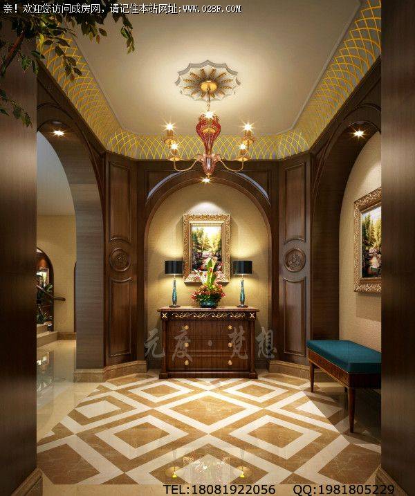 成都别墅装修水映长岛法式风格装修案例