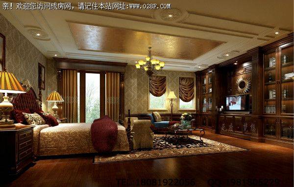 成都别墅装修水映长岛法式风格装修案例