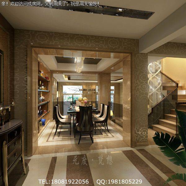 成都别墅装修蔚蓝卡地亚港式风格案例