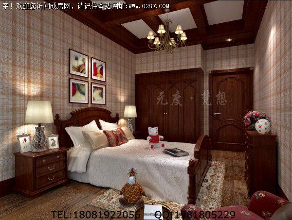 成都别墅装修富临山庄美式风格案例