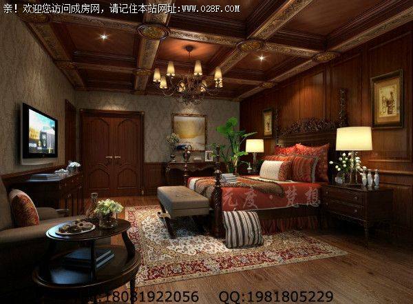 成都别墅装修富临山庄美式风格案例