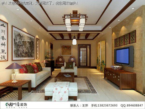 成都装修公司国韵村新中式风格案例  