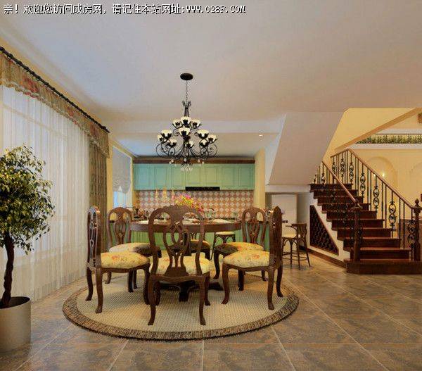 成都装修公司国奥村美式田园风格装修案例