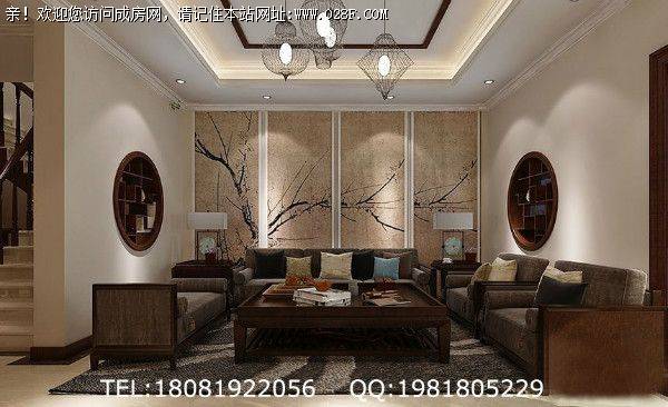 成都别墅装修城南官邸新中式风格案例