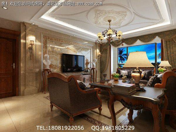 华润凤凰城美式风格装修案例