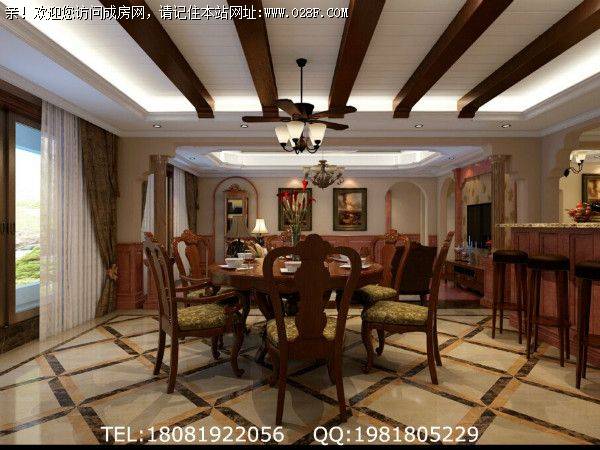 成都装修公司珠江御景湾美式风格案例