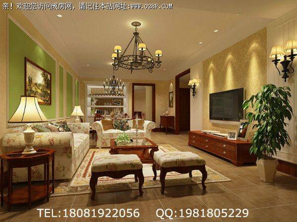 成都装修公司世茂玉锦湾田园风格装修案例