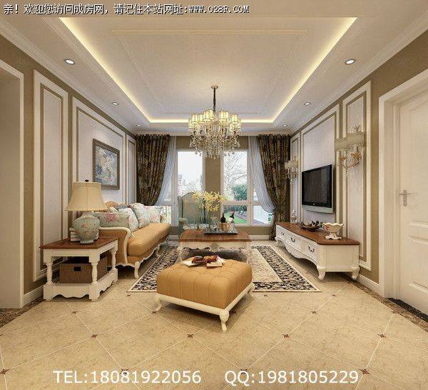 成都室内装修保利心语简欧风格案例