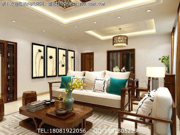 置信逸都花园中式风格装修案例