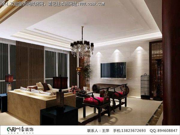 成都装饰公司保利叶语中式古典风格案例