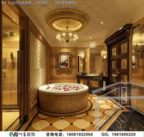 蔚蓝卡地亚美式风格别墅装修案例