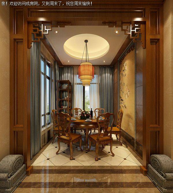 成都装修公司麓山国际中式风格装修案例