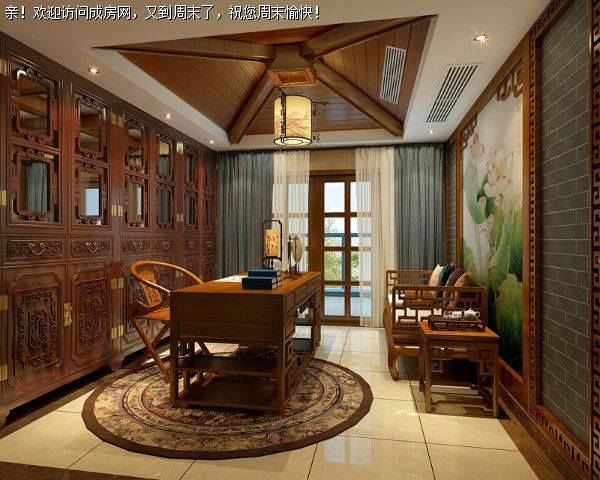 成都装修公司麓山国际中式风格装修案例