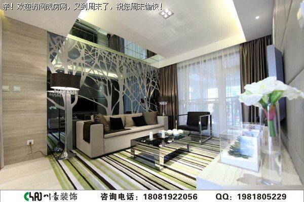 华润二十城后现代风格装修案例