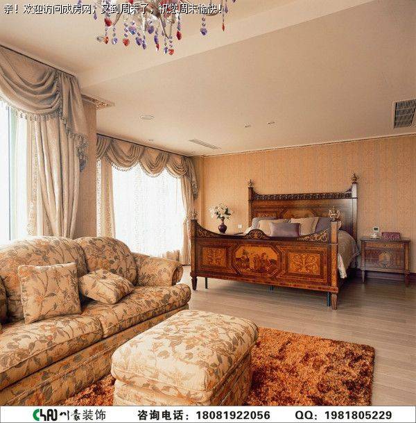 成都跃层装修——三路麓山城欧式风格装修案例