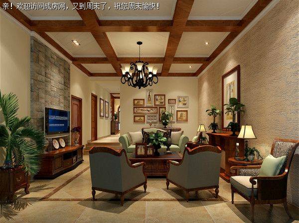 龙泉别墅装修龙城一号美式风格案例