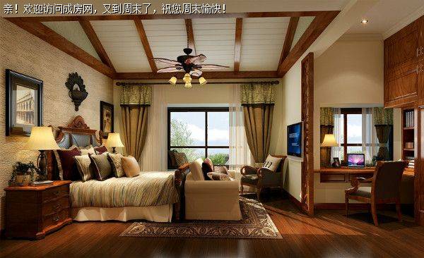 龙泉别墅装修龙城一号美式风格案例