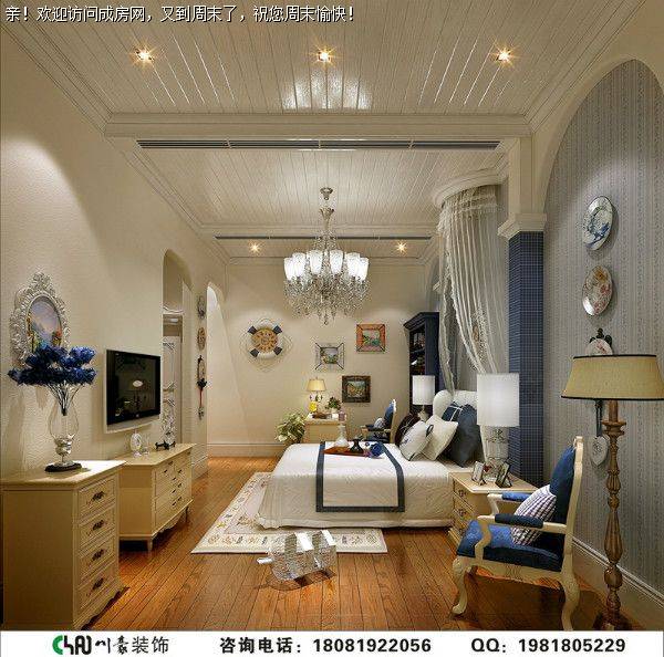 成都别墅装修雅居乐美式风格案例