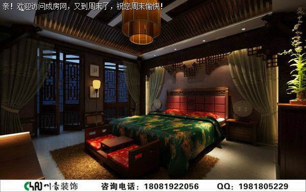 成都别墅装修麓山国际中式风格案例