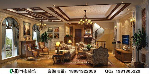 成都别墅装修天合凯旋城美式风格案例