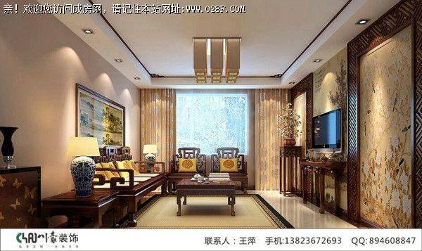 成都前十强装饰公司航天城上城中式风格案例