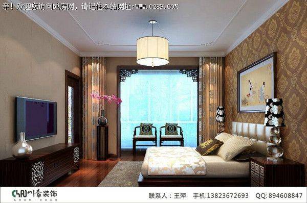 成都前十强装饰公司航天城上城中式风格案例