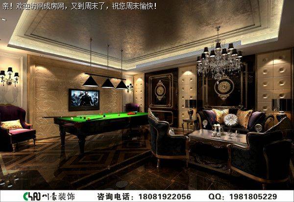 成都别墅装修复地御香山欧式风格效果图