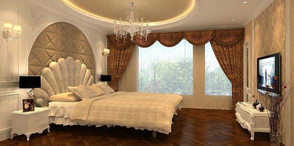 月映长滩装修案例--暖色调欧式