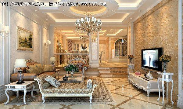 月映长滩装修案例--暖色调欧式