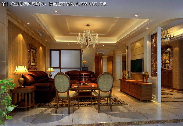 麓山国际装修案例———沉稳美式风格