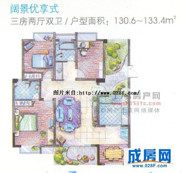 蓝岸丽景户型图,点击放大