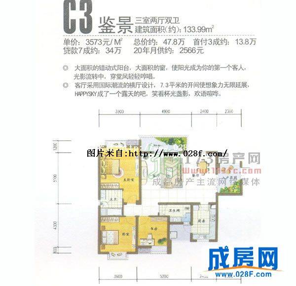 劲力蓝色理想户型图,点击放大