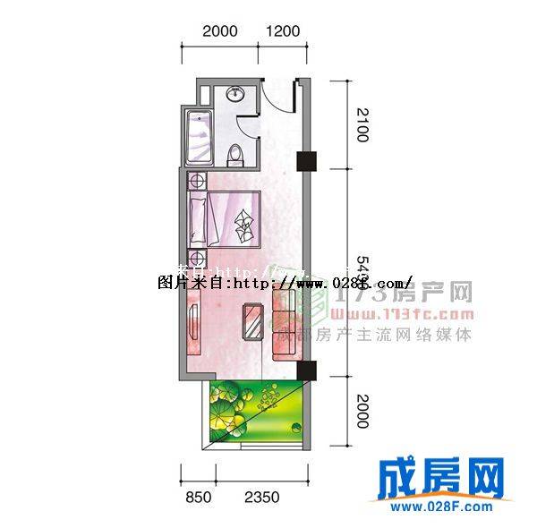 七彩空间户型图,点击放大