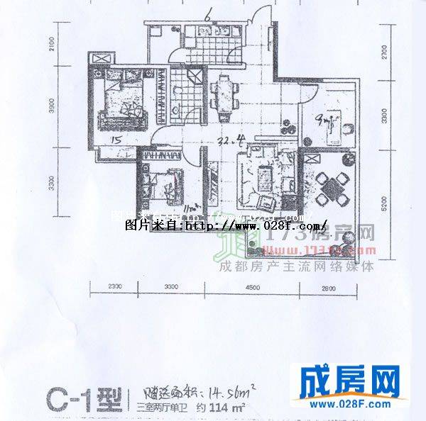 领峰户型图,点击放大