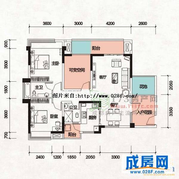 中国成都唐人街户型图,点击放大