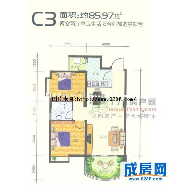 澳林春天户型图,点击放大