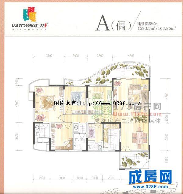 华楠半岛户型图,点击放大
