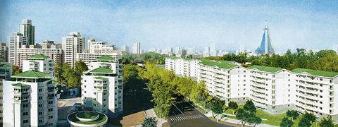 朝鲜拟建10万套高级住宅 居民可免费入住 图 