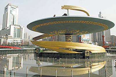 天府广场地面景观已完全呈现