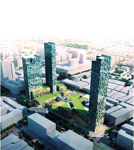 铁狮门近日开工 成都东大街未来 三塔 屹立