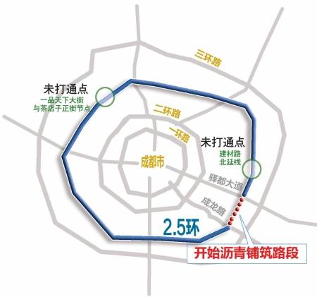 蓉2 5环锦江段明起铺沥青 月底具备通车能力