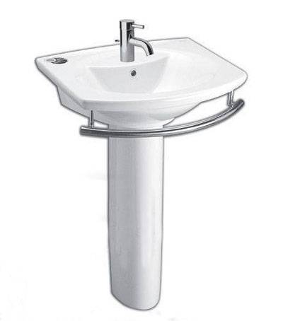 卫生间小没关系 推荐三款立柱盆兼职毛巾架