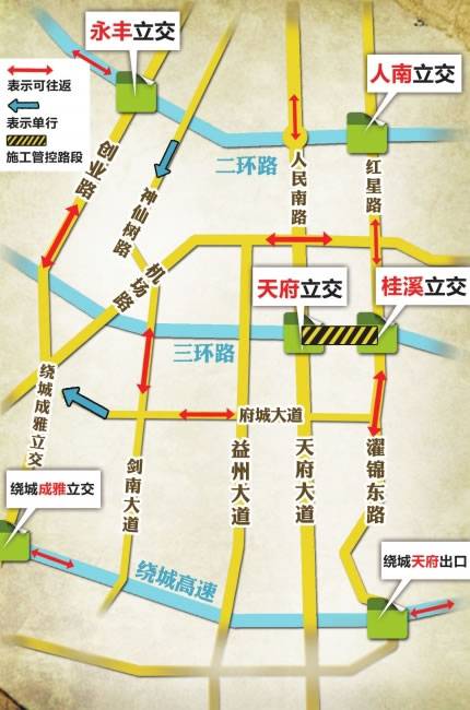 三环施工往返城南这样走