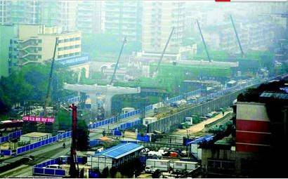 解放北路至杉板桥一线桩基提前5天完工