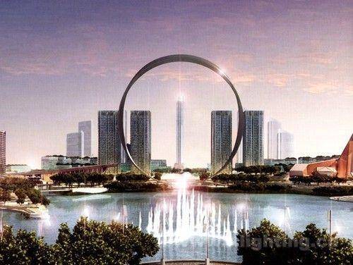 1 2万只LED灯闪烁抚顺 生命之环 