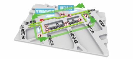 成都地铁4号线施工 市中心多条路限行或单行