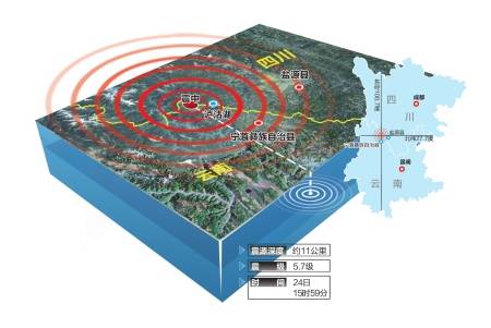 川滇交界5 7级地震 震动泸沽湖