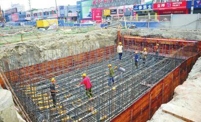 成都北二环筑起首个大承台